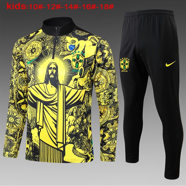 Ninos Sudadera De Training Brasil 2024/25 Amarillo